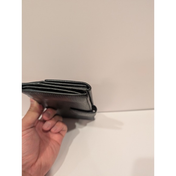 GUCCI Black Leather Continental Wallet‎ Womens Checkbook Credit Card Authentic - Picture 11 of 11